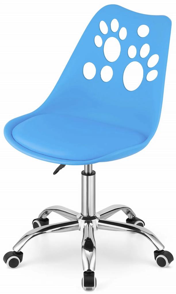 Dekorstudio Detská stolička LABKY k písaciemu stolu - modrá