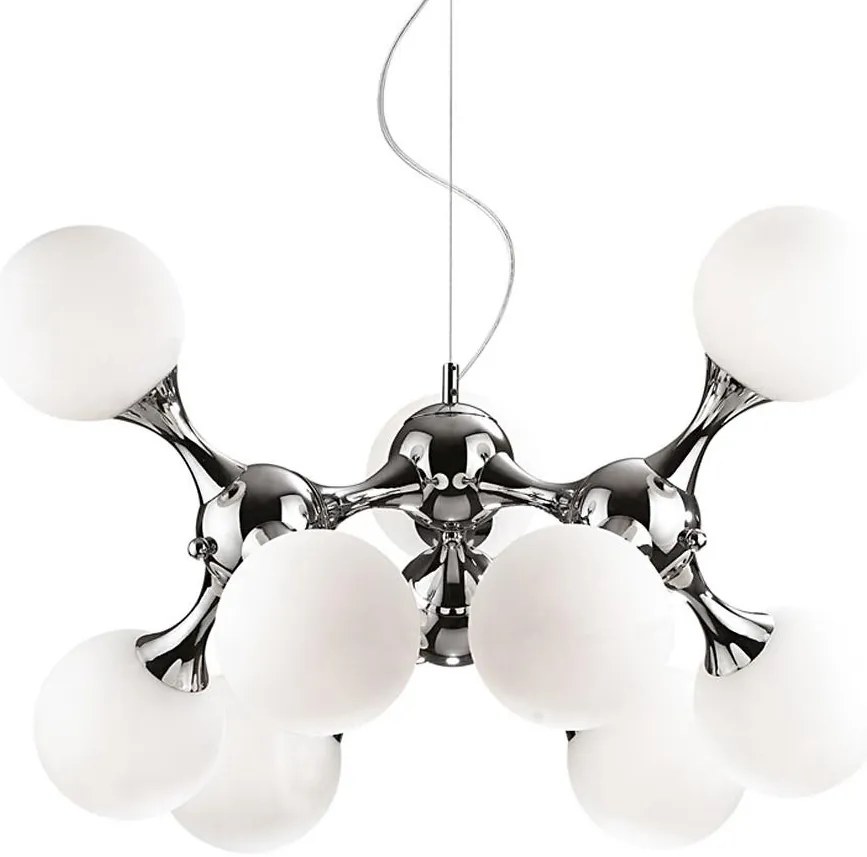 Ideal Lux - Luster na lanku NODI 9xE14/40W/230V lesklý chróm/biela