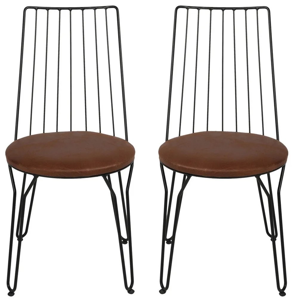 Súprava 2 ks jedálenských stoličiek Ada čierna/hnedá