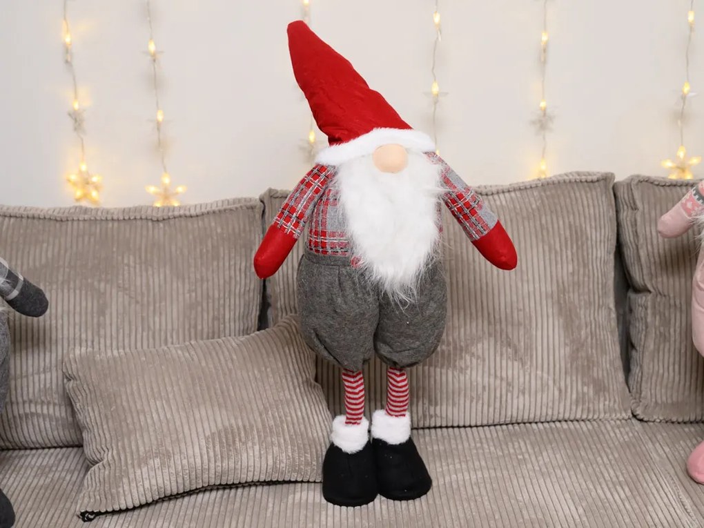 Dekoratívny trpaslík GNOME 90 cm, červený