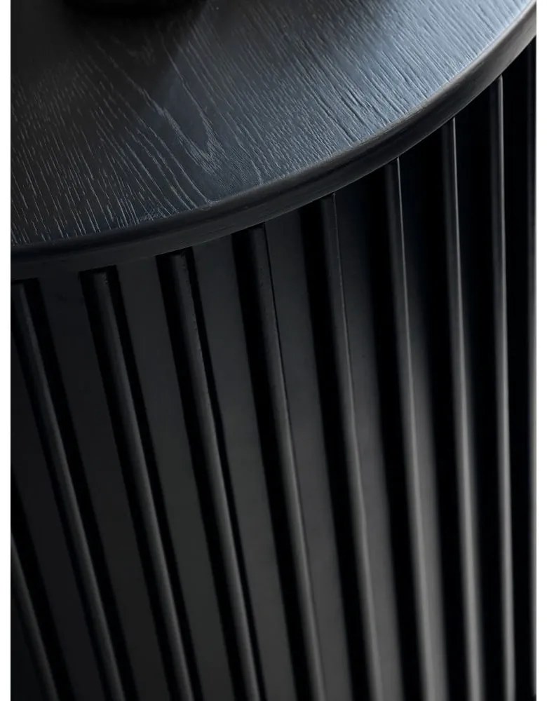 Čierny okrúhly konferenčný stolík ø 85 cm Siena – Unique Furniture