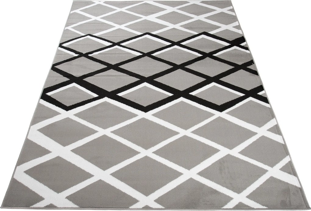 TA Koberec T237B GRAY LUXURY PP ESM Sivý Obdĺžnikový Rozmer: 220x300 cm