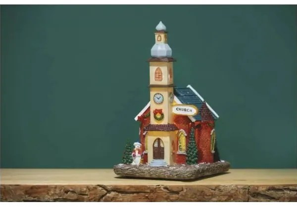 LED Vianočná dekorácia LED/3xAA kostol