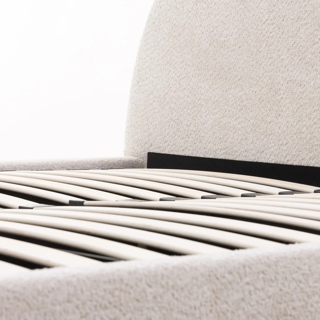 Čalouněná postel ORBI se zvedacím roštem 160x200 cm béžová