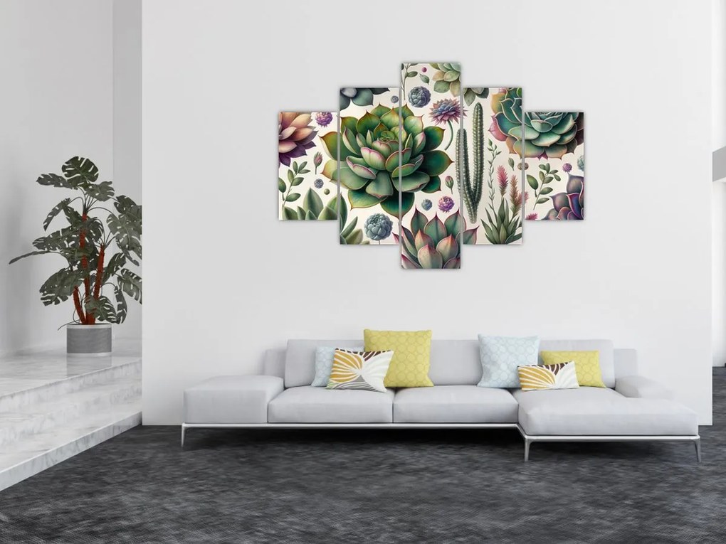 Obraz - Sukulenty (150x105 cm)