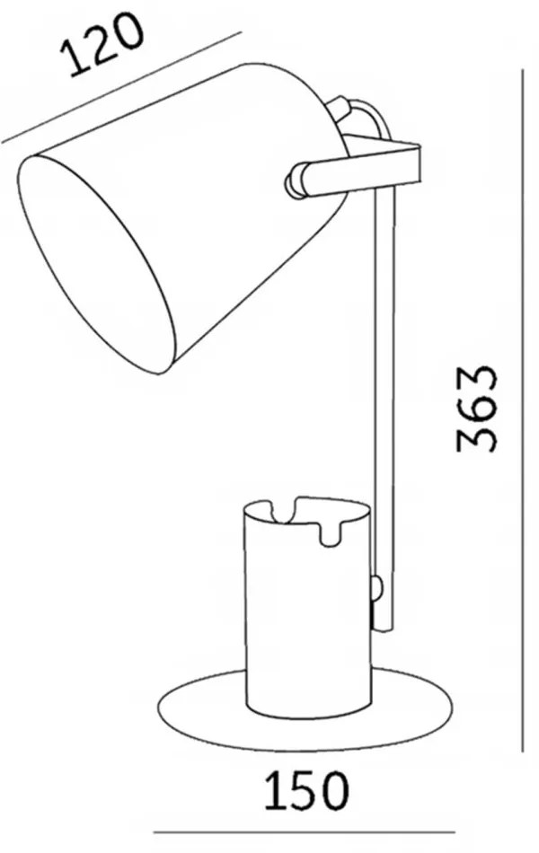 Stolná stolová lampa Pohyblivé školské nočné svetlo E27 biela