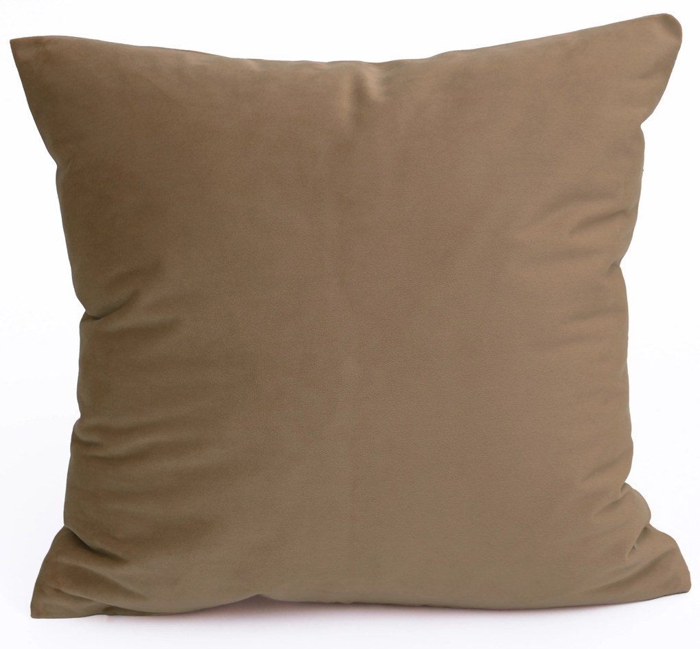Zamatová obliečka na vankúš Cesar 40 x 40 cm - hnedá