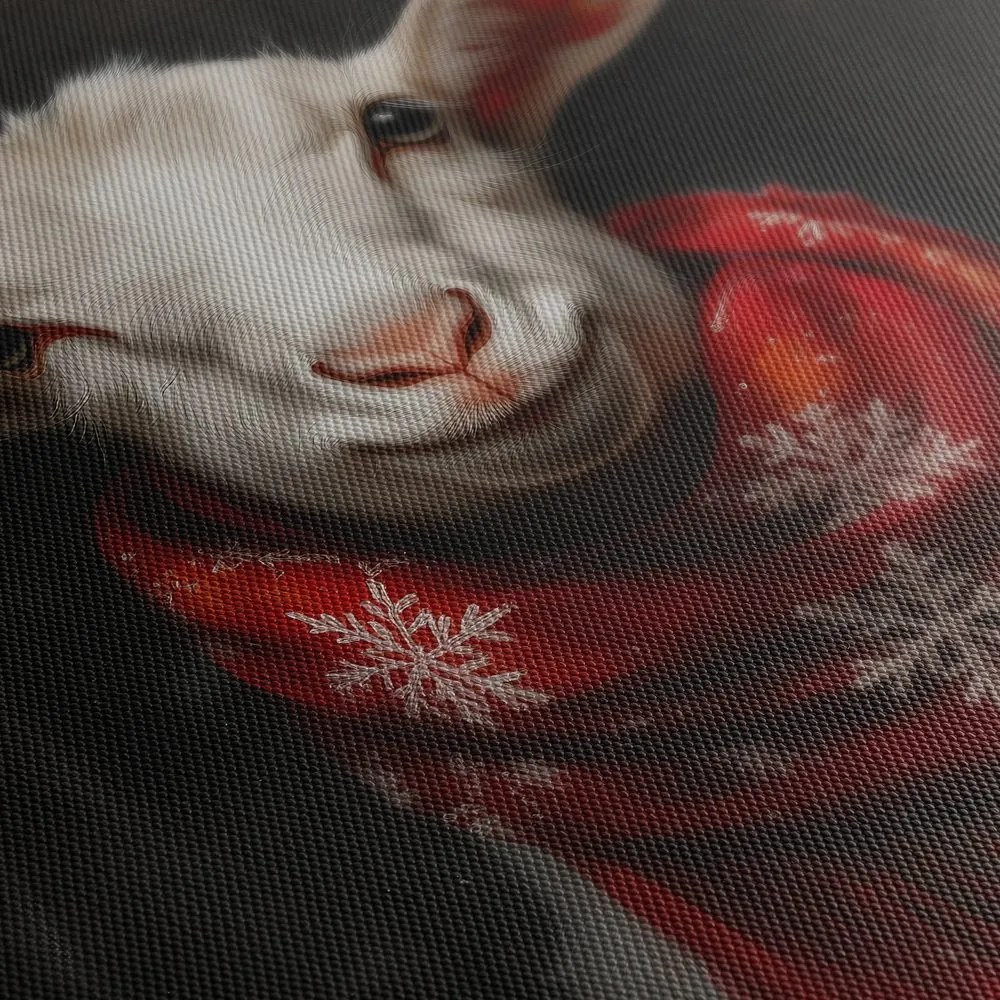 Obraz vianočná koza so šálom