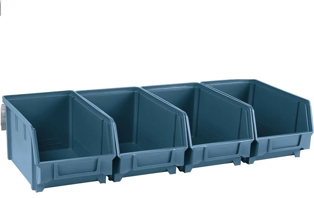 ARTPLAST Sada 4 pracovných úložných boxov 146x237x124mm s lištou na zavesenie