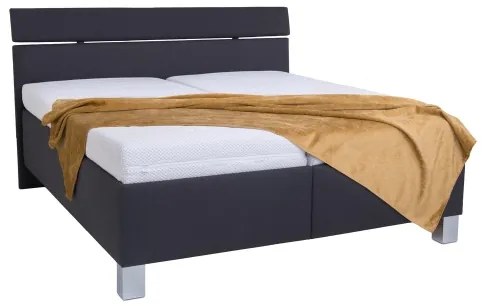 Čalúnená posteľ s úložným priestorom bez matraca ALIS 180x200 cm antracit
