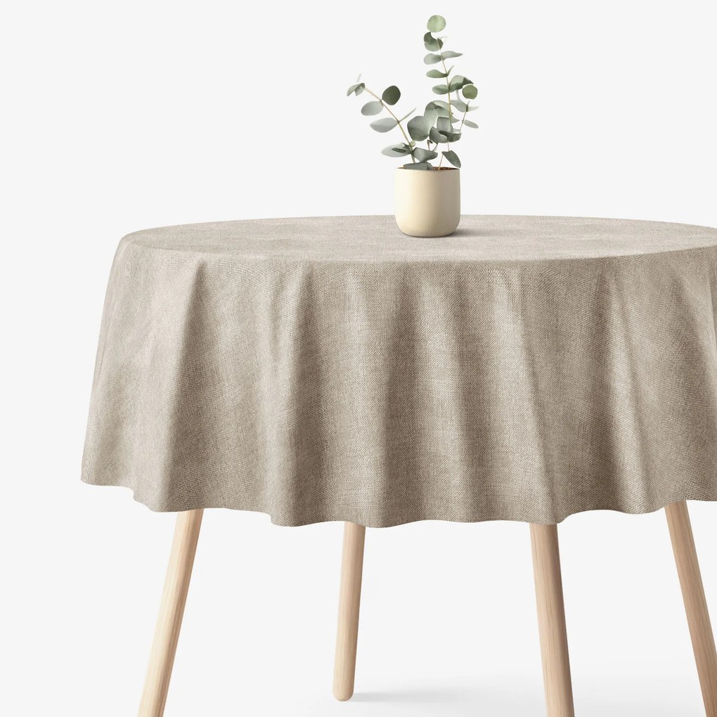 Goldea okrúhly obrus malaga - kávový režný Ø 120 cm