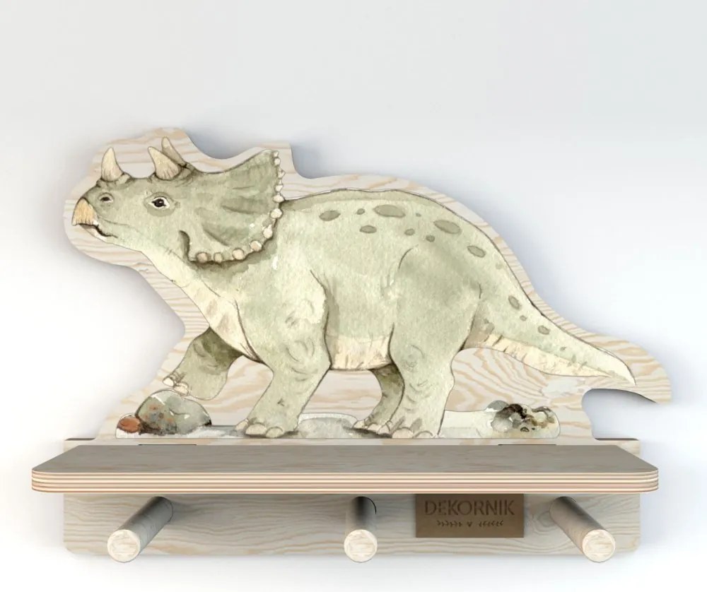 Polička do detskej izby dino