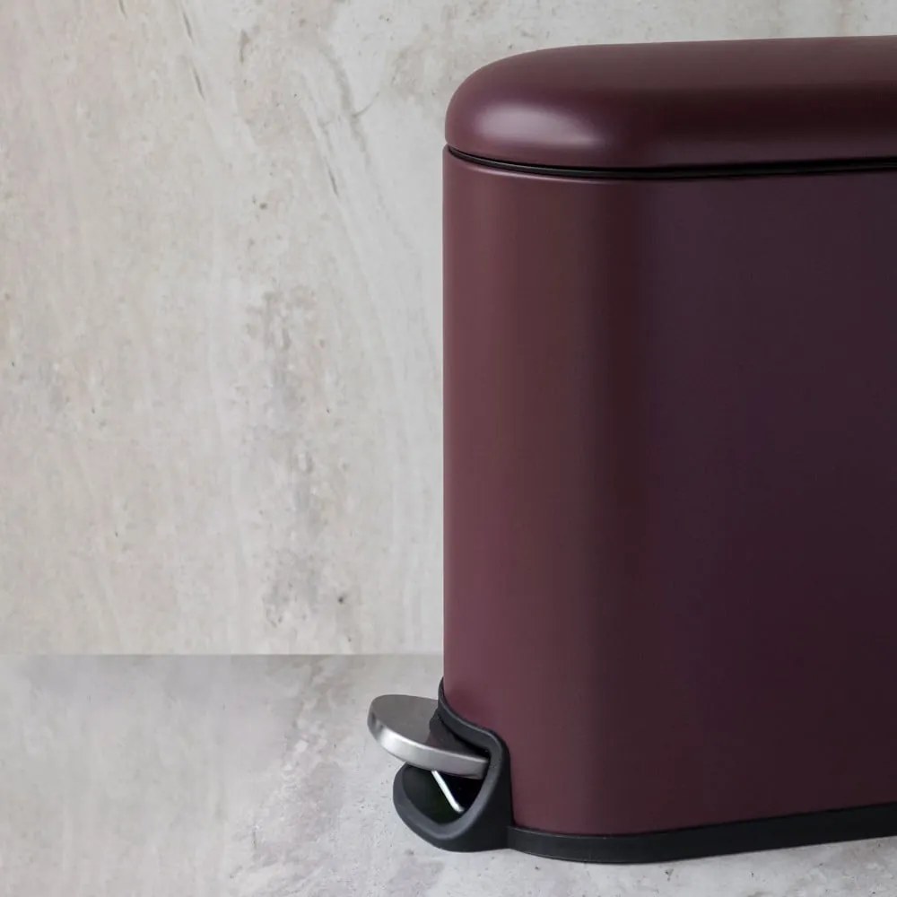 Tmavofialový pedálový kovový odpadkový kôš 5 l Mini Walther – Mette Ditmer Denmark