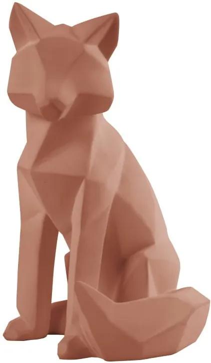 Matne hnedá soška PT LIVING Origami Fox, výška 26 cm