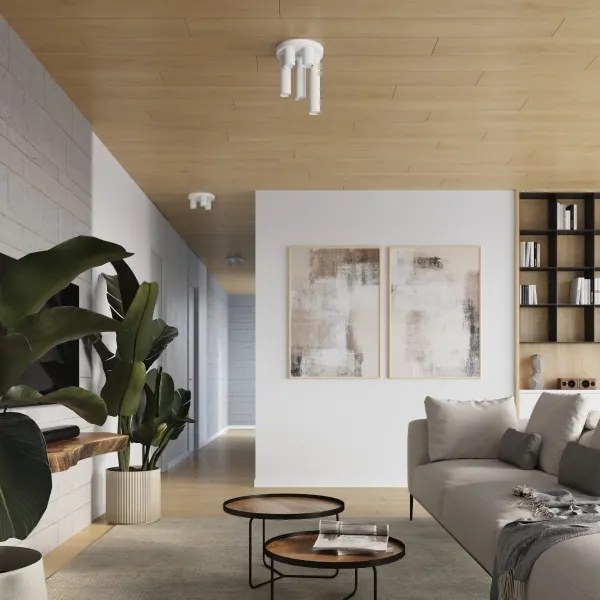 Sollux SL.1465 - Bodové svietidlo LAGOS 5xGU10/10W/230V biela