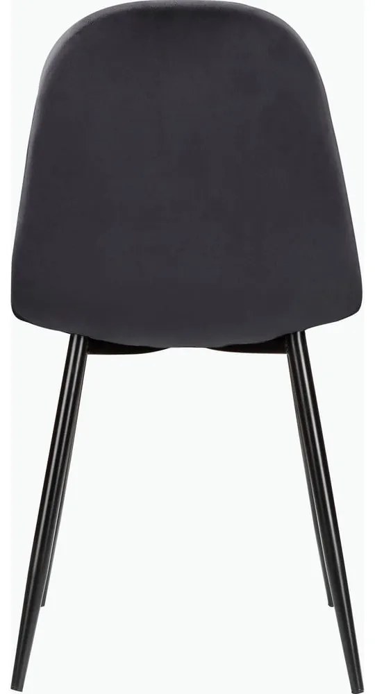 Tmavosivé zamatové jedálenské stoličky v súprave 4 ks Monza – Støraa