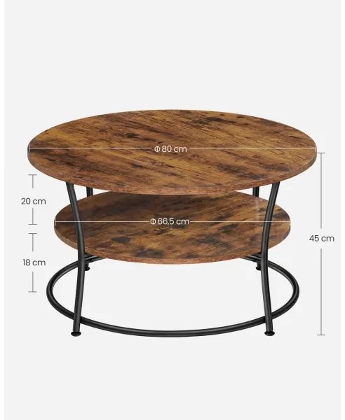 Konferenčný stôl ELDUR hnedá/čierna