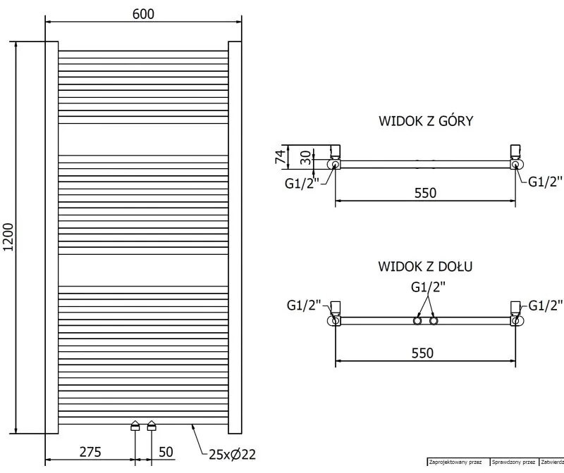 Mexen Mars, vykurovacie teleso 1200x600 mm, 487 W, zlatá lesklá, W110-1200-600-00-50