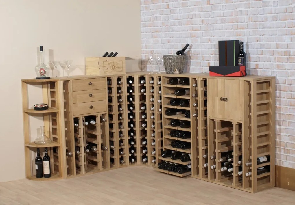 Expovinalia Regál na víno ARGANZA IV Materiál a odstín: Borovice s bílým nátěrem