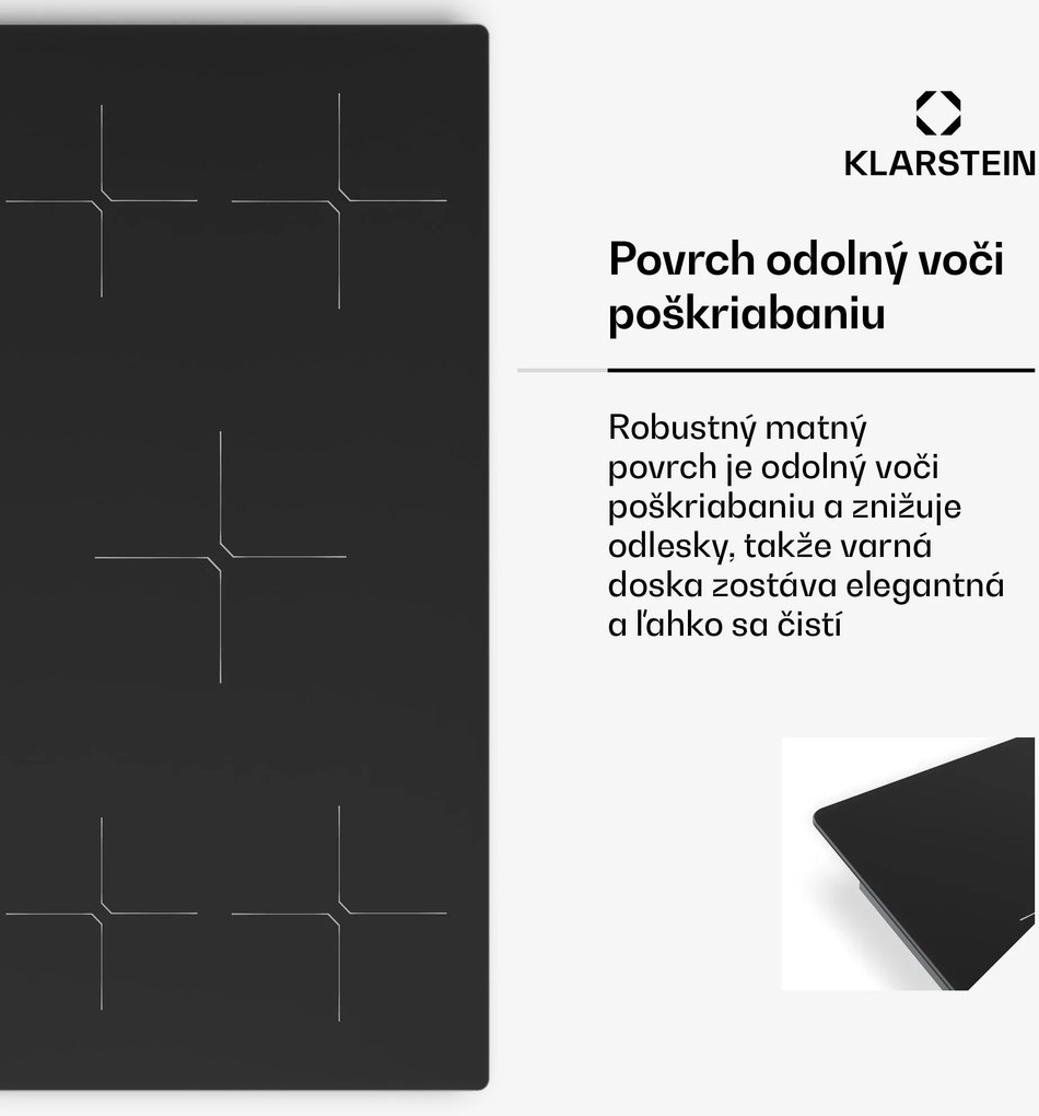 Klarstein PowerGlide indukčná varná doska | Odolná proti poškriabaniu | 5 varných zón | 9800 W | 90 cm