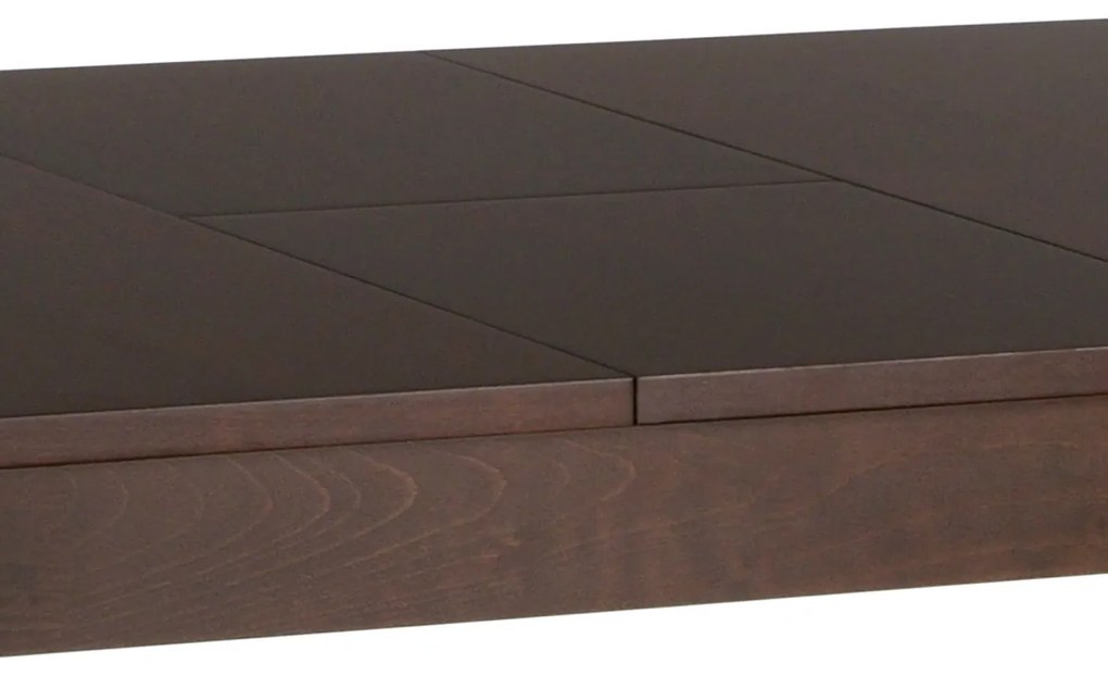 Autronic - Jedálenský stôl rozkladací 120+30x80x74 cm, doska MDF, dyha, nohy masív, orech - BT-6777 WAL