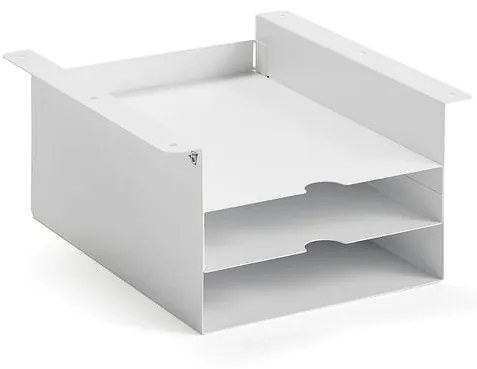 Úložný priestor pod stôl QBUS, nízky, biela