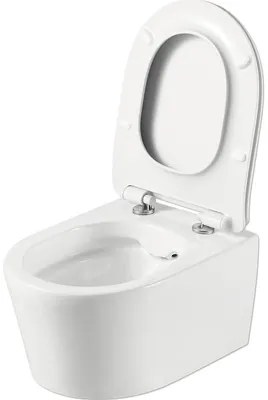 Závesné WC set Jungborn ONE hĺbka 48 cm skrátený bez splachovacieho kruhu vr. WC dosky so Soft-close