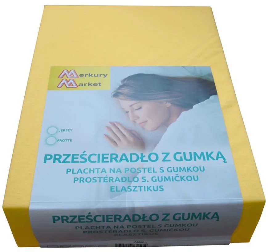 Plachta na posteľ Jersey 200x220   žltá 5102