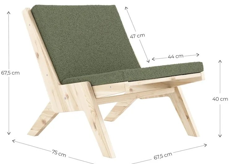 Tmavomodré kreslo Sway – Karup Design