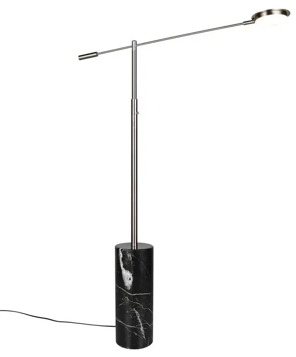 Čierna/v striebornej farbe LED stojacia lampa (výška 145 cm) Fiore – Trio Select