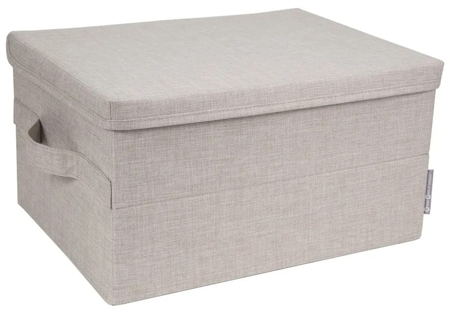 Béžový látkový úložný box s vekom 40x30x22 cm Soft Storage – Bigso