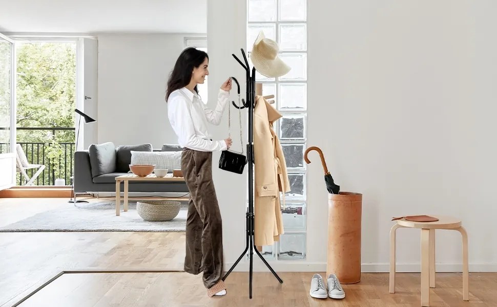 Stojanový vešiak PABLO - čierny