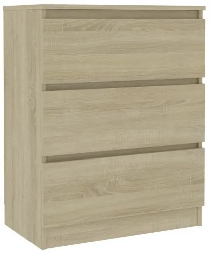 vidaXL Komoda, dub sonoma 60x35x76 cm, drevotrieska-