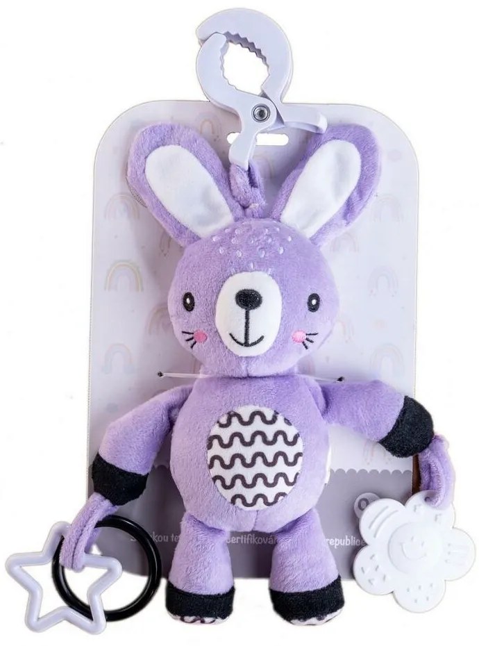 Hrkálka babyted Zajačik plyš 30 cm záves na postieľku / kočík