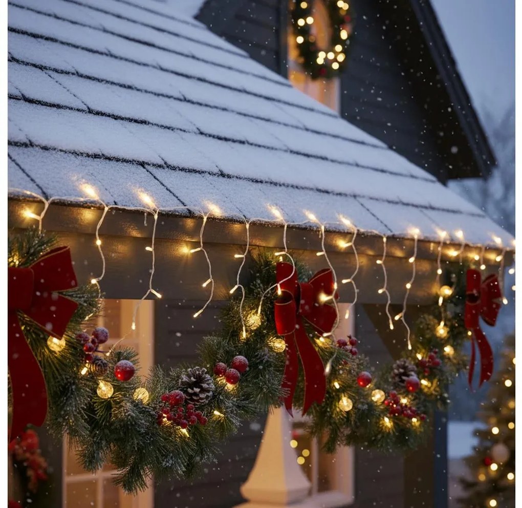 Brilagi - LED vonkajší vianočný reťazec 400×LED/8 funkcií 23 m IP44 teplá biela