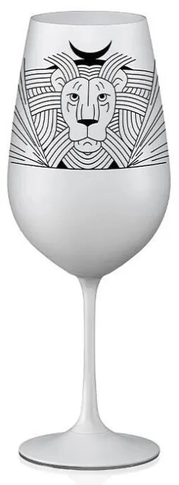 Crystalex pohár Zverokruhy Lev biela 550 ml