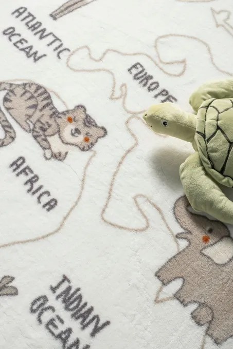 Koberec SOFTY Kids Animals World kruh
