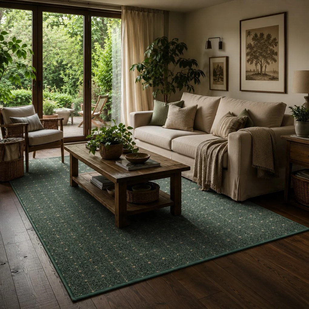 Condor Carpets, Kusový koberec Udinese zelený, 120x160, zelená, chodba / predsieň