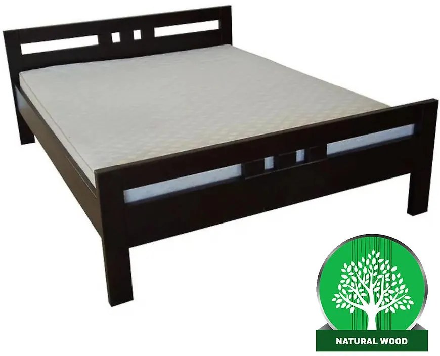 Posteľ Prezident 160x200 drevo jelša, farba wenge