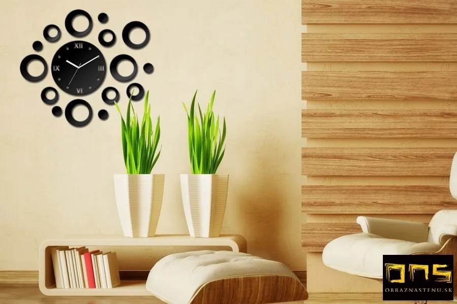 Moderné nástenné hodiny RINGS