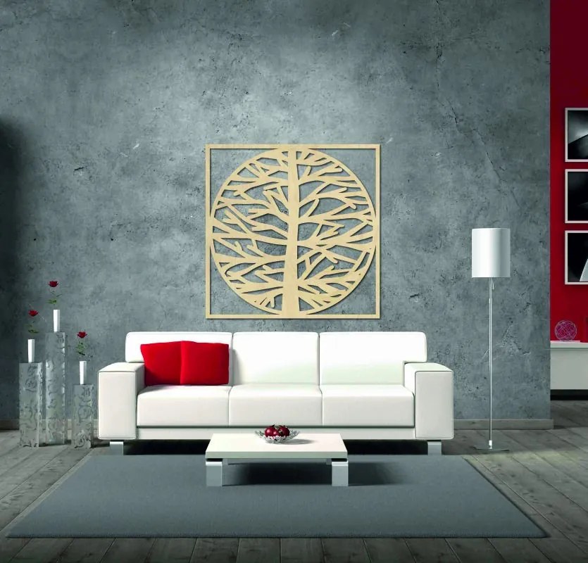 SENTOP | Obraz na stenu strom v ráme I SENTOP PR0372-A plywood tree of life
