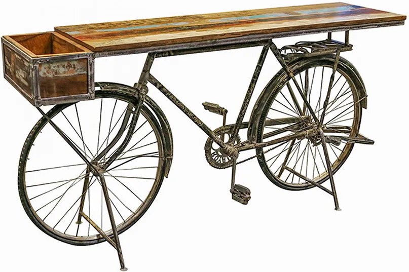 Odkladací stôl s boxom Bicykel, 182 cm