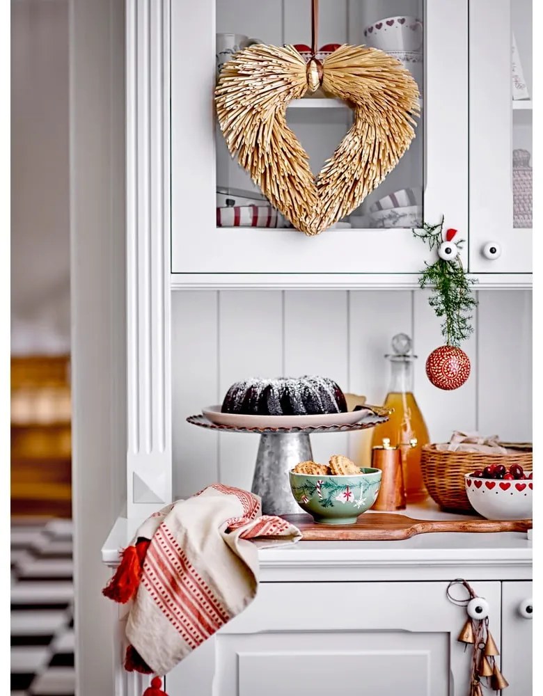 Krémové misky s vianočným motívom z kameniny v súprave 2 ks 500 ml Jolly – Bloomingville