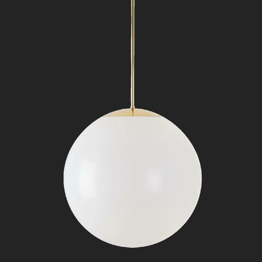 Osmont 64654 Isis P4 Pm Hp závesné plastové svietidlo mosadz leštená biela I