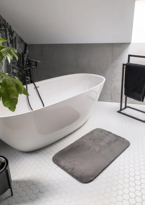 Kúpeľnový koberček SOFTY antracitový