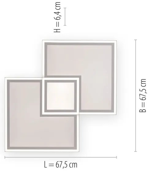 Leuchten Direkt 14855-16-LED Stmievateľné stropné svietidlo EDGING LED/51W/230V+DO