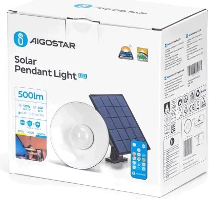 Aigostar - LED Solárny luster na lanku LED/3,2V 3000K/4000K/6500K IP65 + DO
