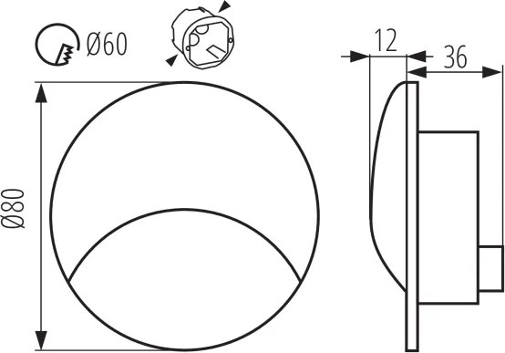 Kanlux 39120 - LED schodiskové svietidlo EXIN LED/2,5W/230V 3000K IP65 biele, okrúhle