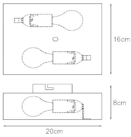 Lucide 12219/02/31 - Nástenné svietidlo OVALIS 2xE14/9W/230V