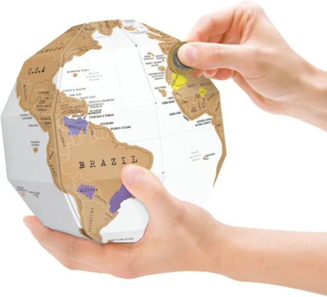 Stieracia mapa 3D glóbus puzzle